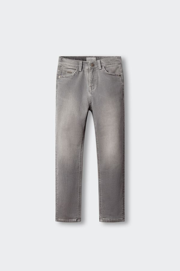 Springfield Kids Cal&ccedil;a denim knit para crian&ccedil;a cinzento