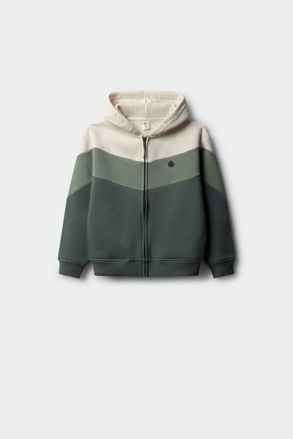 Springfield Kids Sweatshirt com capuz para menino verde