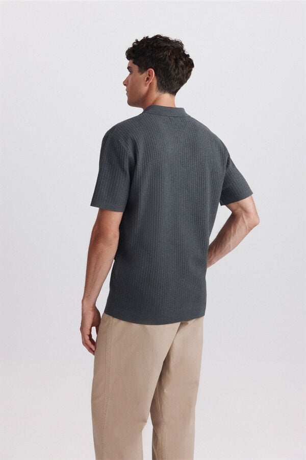 Springfield Cardigan en jacquard structur&eacute; gris