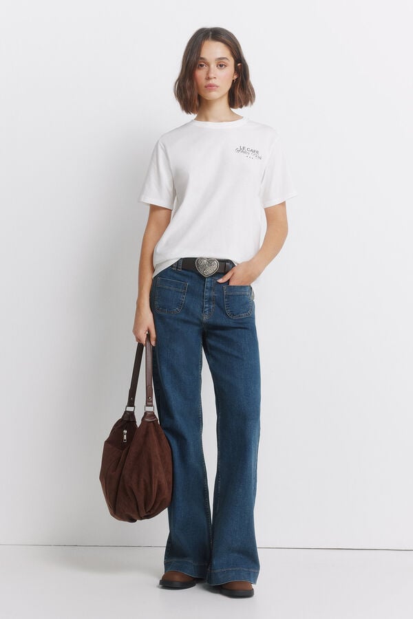 Springfield Short-sleeved T-shirt Le caf&eacute; brown