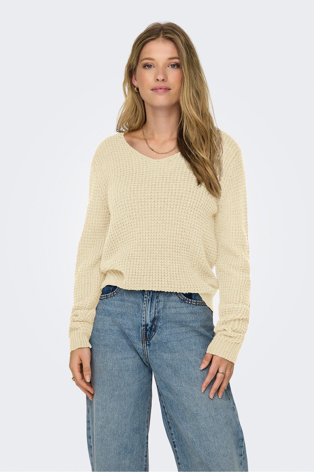 JDY Pullover mit V-Ausschnitt, spitz zulaufend Ausschnitt