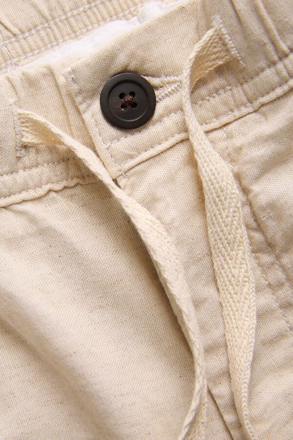 Jack & Jones Linen jogger Bermuda shorts grey