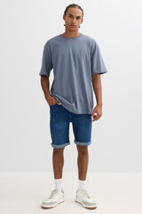 Inside Bermuda denim slim azul