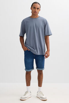 Inside Bermuda denim slim