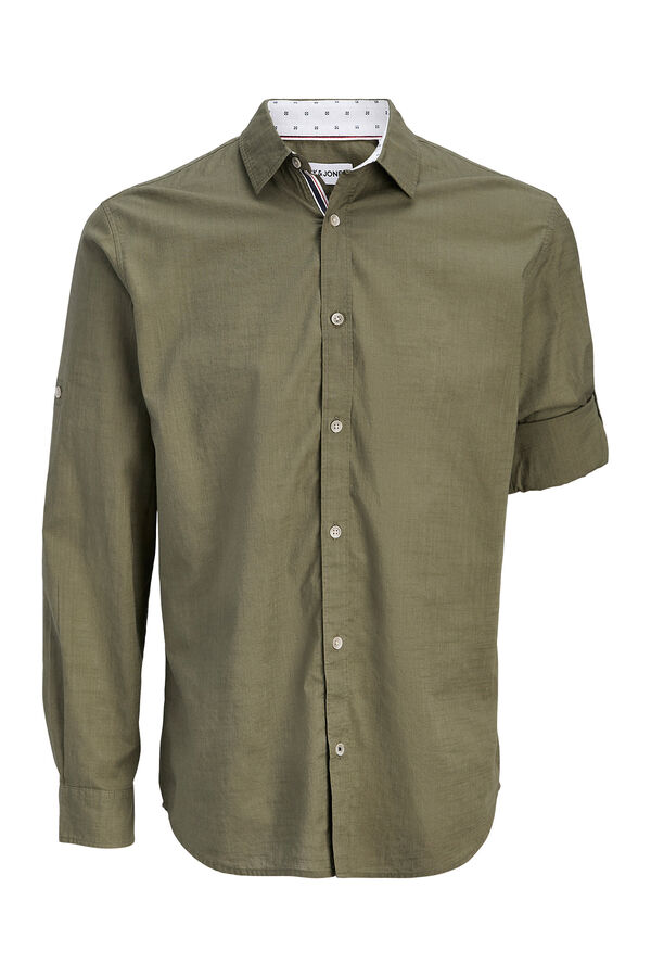 Jack & Jones Camisa manga comprida em algod&atilde;o cru