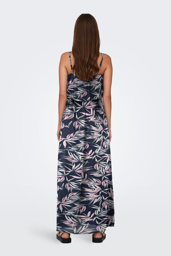 Springfield Strappy long printed dress Siva