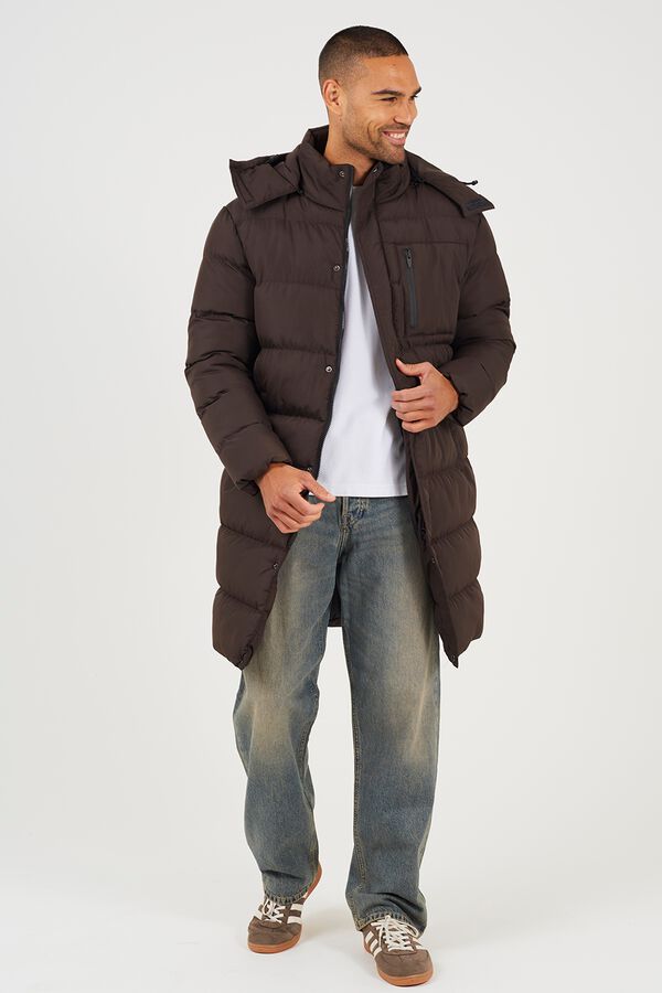 Brave Soul Puffer jacket with hood nude