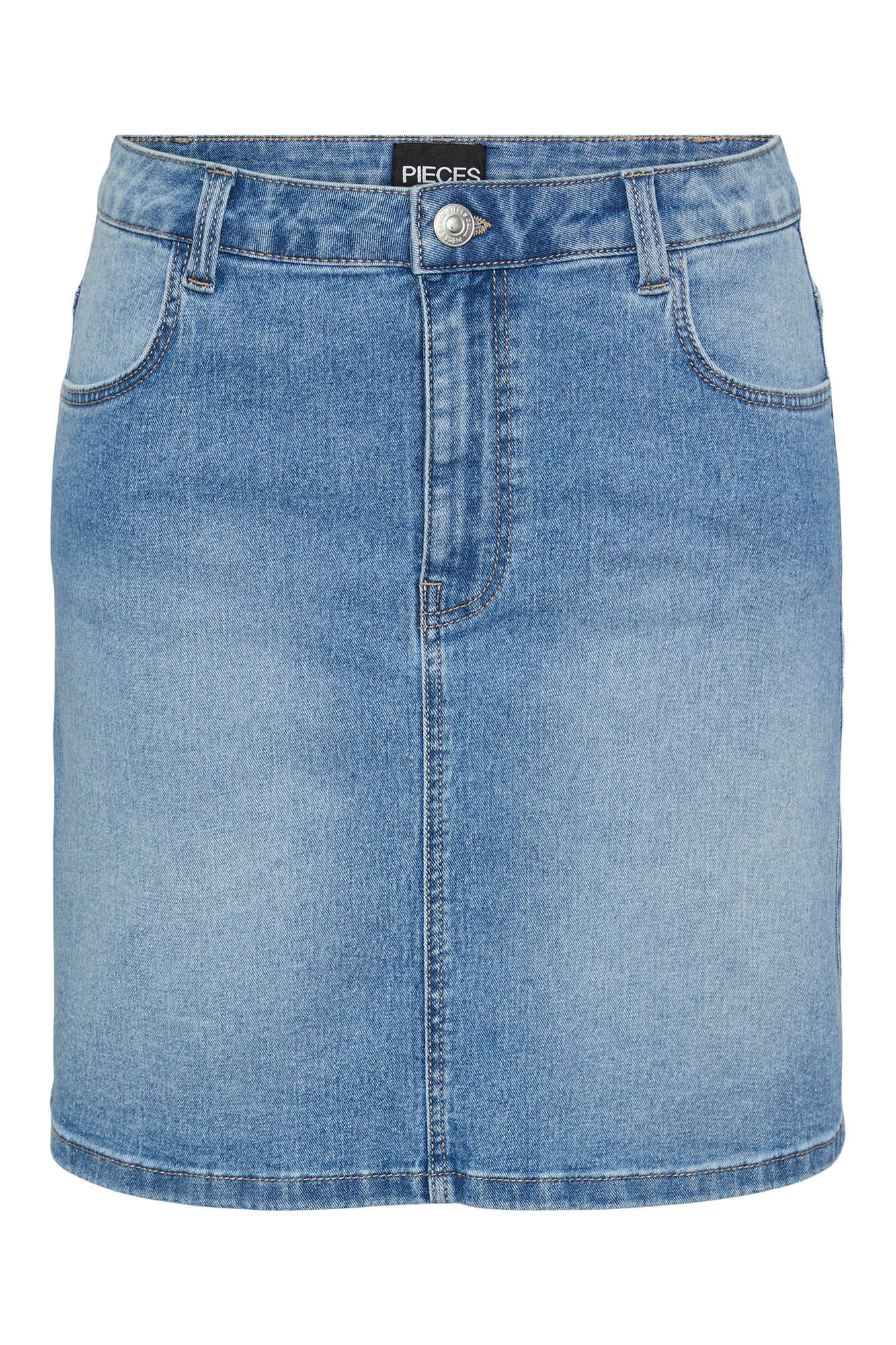 Pieces Falda corta denim