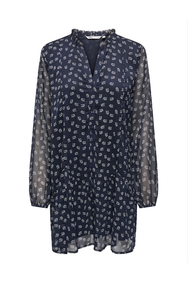 Only Kleid kurz aus Chiffon Blau