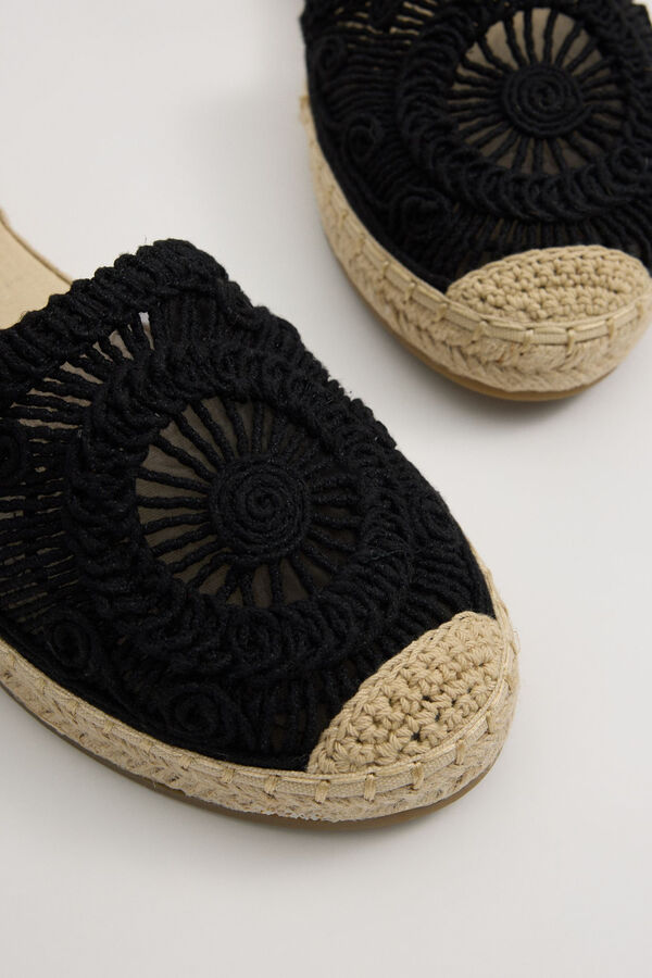 Inside Jute flat sandals black