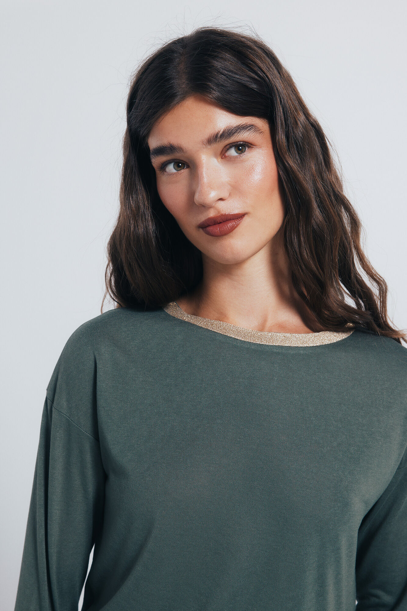 Springfield Lurex neck t-shirt