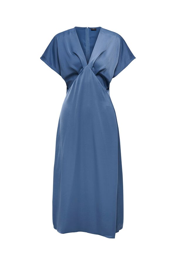 JDY Satin-finish midi dress blue