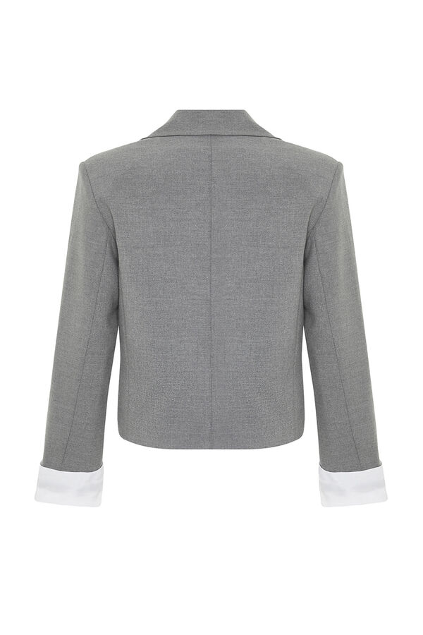Trendyol Blazer cropped gris