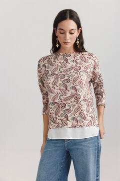 Springfield Printed two-material long sleeve T-shirt