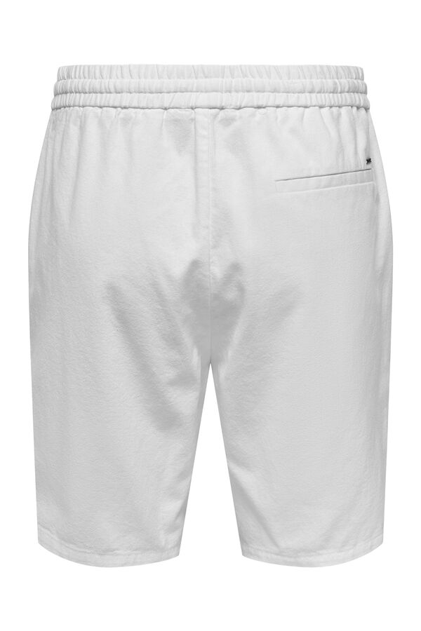 Only & Sons Linen Bermuda shorts white