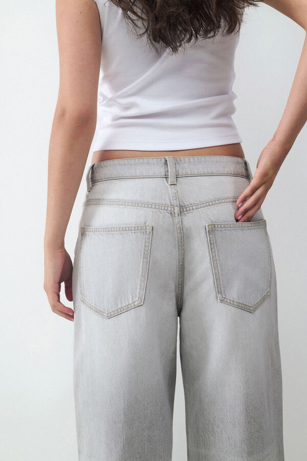 Balmohk Jeans wide leg loose gris