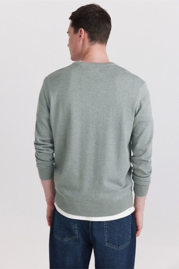 Springfield Pull basique col en V vert