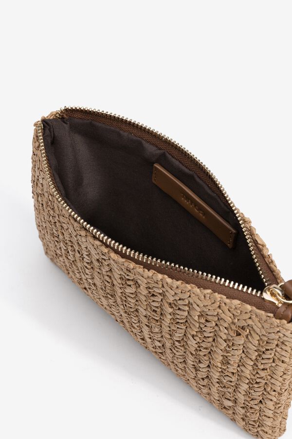 Tiffosi Monedero trenzado marr&oacute;n