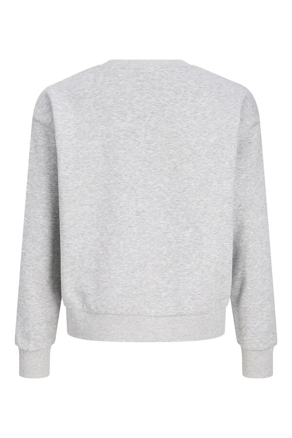 Jack & Jones Girl Print round neck sweatshirt grey