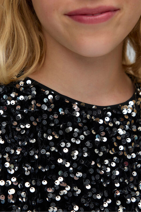 Vero Moda Girl Short sequinned dress  noir