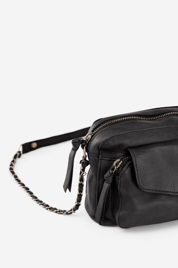 Springfield Leather crossbody bag noir