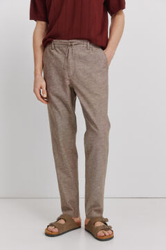 Springfield Linen comfort fit chinos