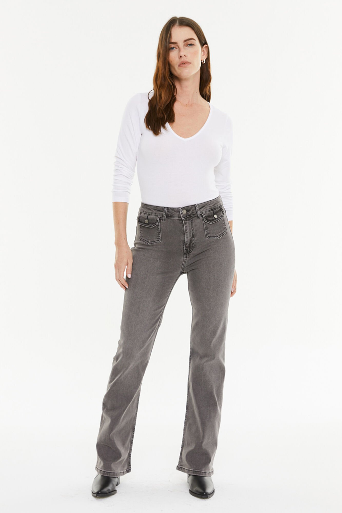 System Action Pantal&oacute;n denim bolsillos plastr&oacute;n