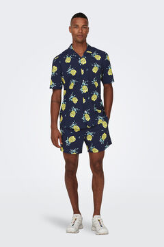 Springfield Printed swim shorts navy