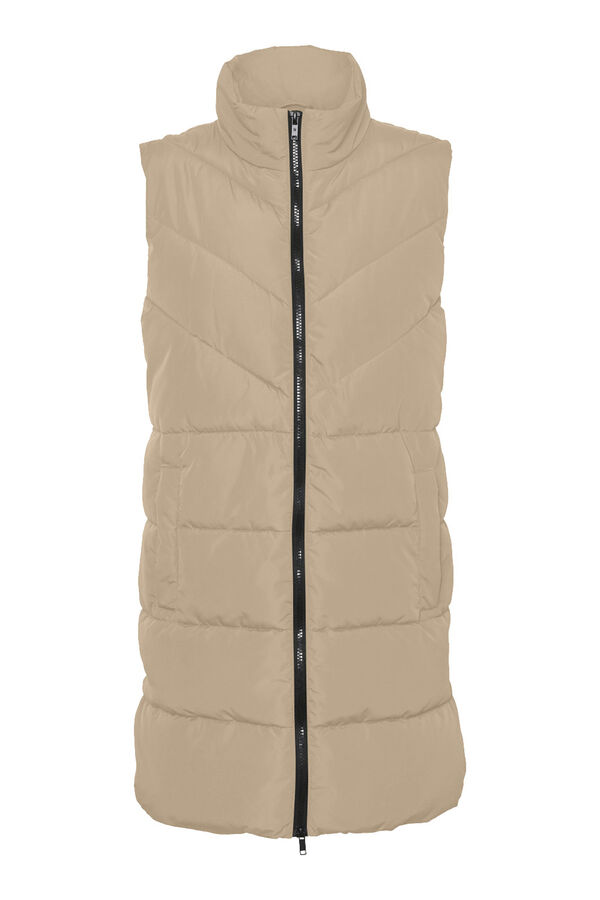 Springfield Long quilted gilet smeđa