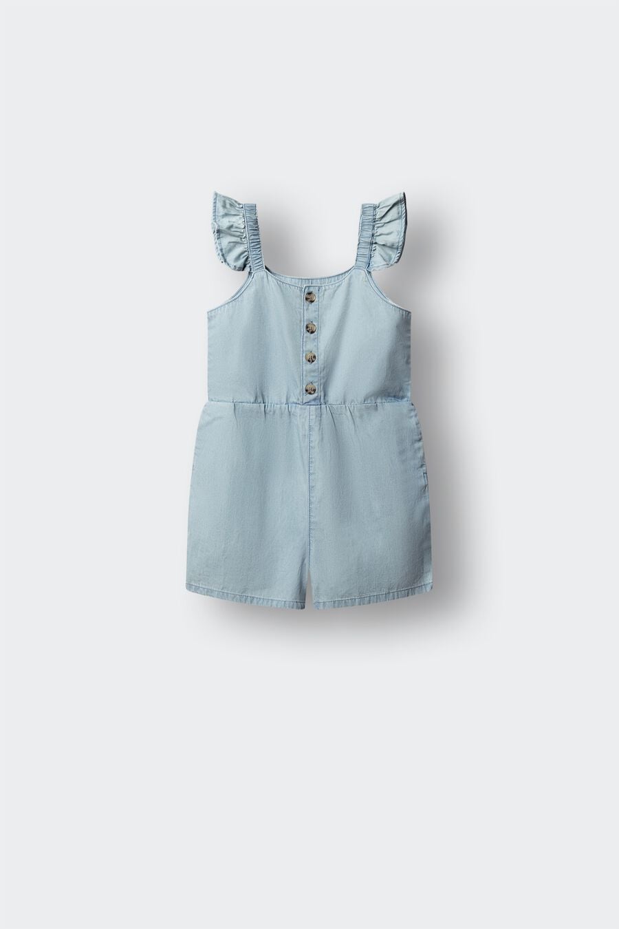 Peto corto denim ligero niña