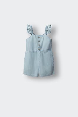 Peto corto denim ligero niña