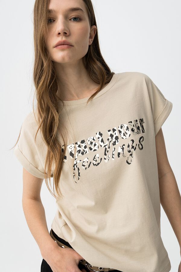 Tiffosi Printed T-shirt marron