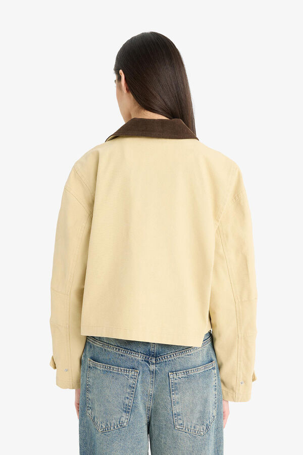 DeFacto Cazadora crop tostado