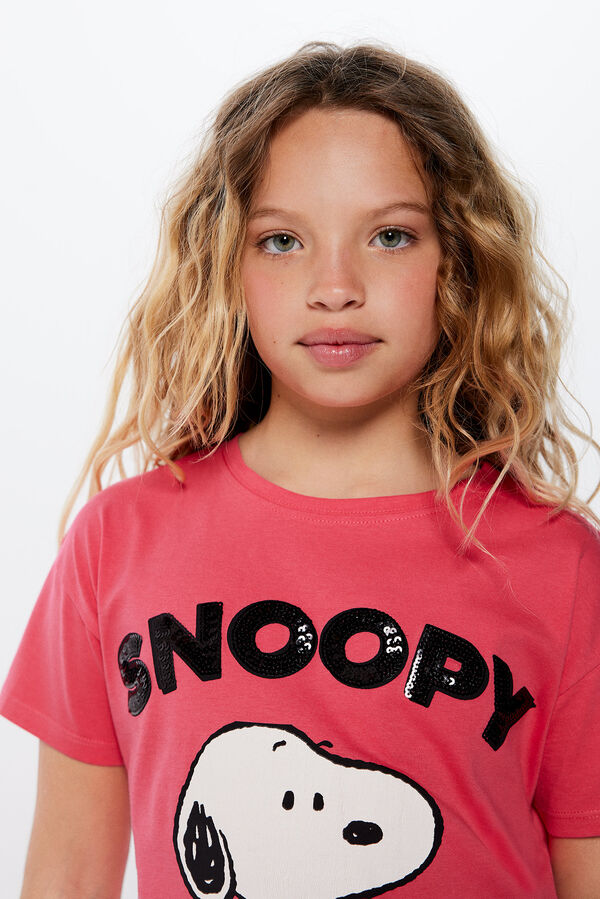 Springfield Camiseta Snoopy niña rosa