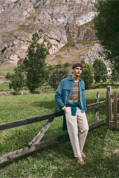 Springfield Pantalone ravnog kroja Braon