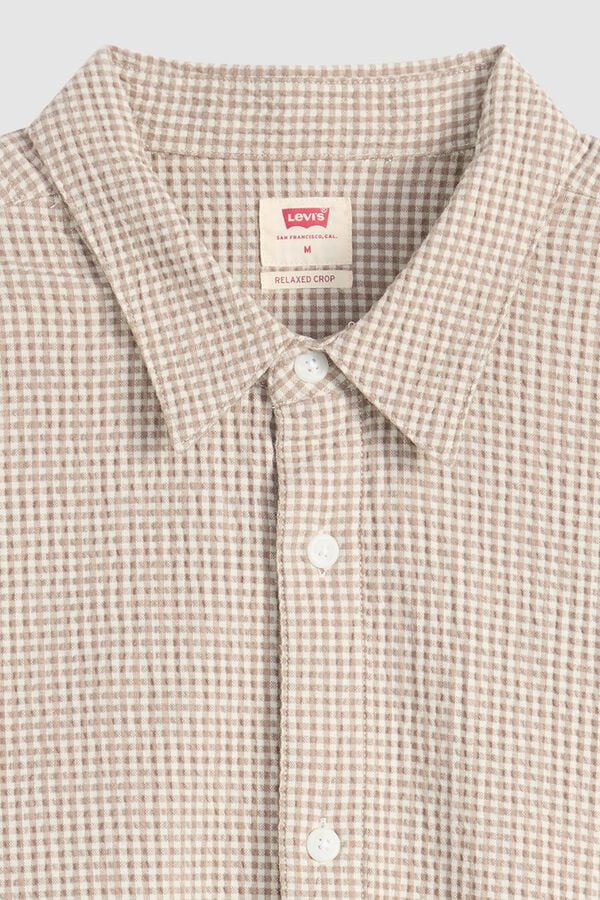 Levi's Camisa crop de manga corta blanco
