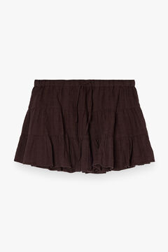 Balmohk Rustic panel mini skirt nude