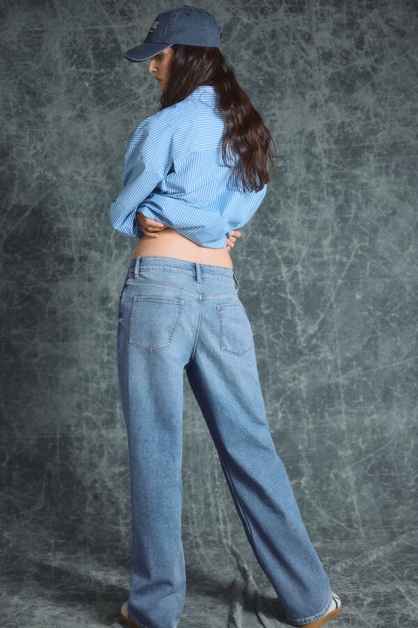 Springfield Wide leg jeans indigo blue