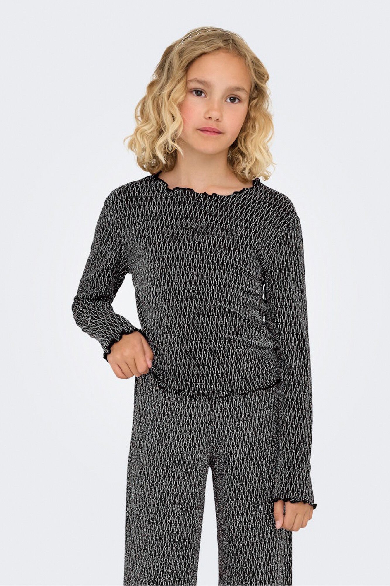 Only Girls Top de efeito brilhante