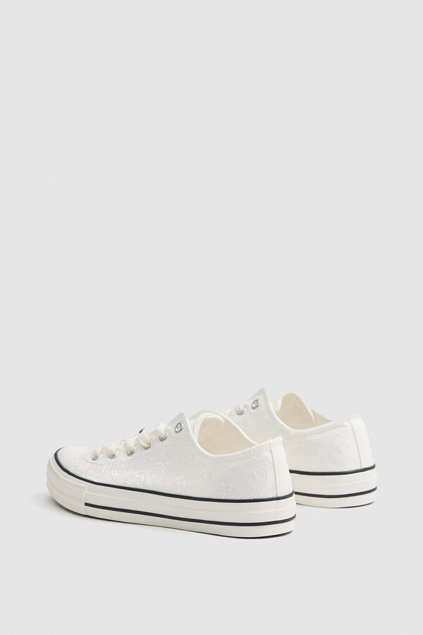 Springfield Casual embroidered canvas trainer bela