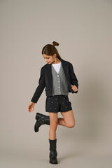 Only Girls Shorts de brillo negro