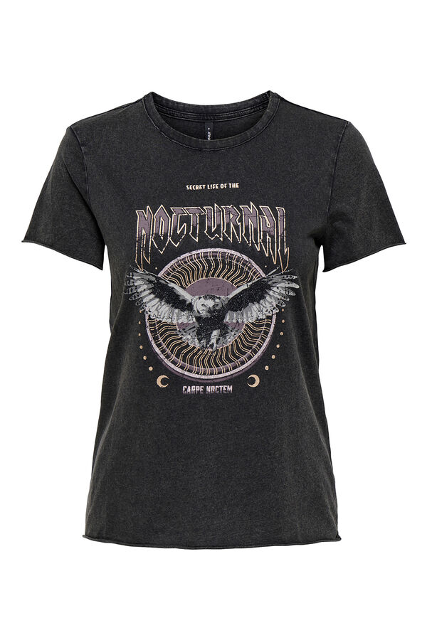 Only Printed short-sleeved T-shirt grey
