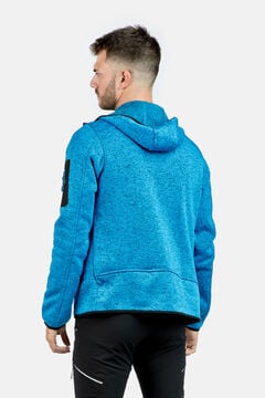 Springfield Knitted Fleece Jacket kék