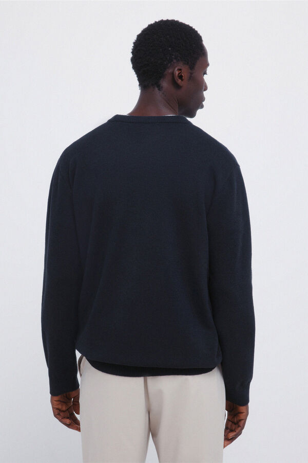 Springfield Jacquard Christmas jumper blue