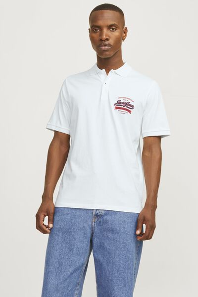 Springfield Standard fit polo shirt white