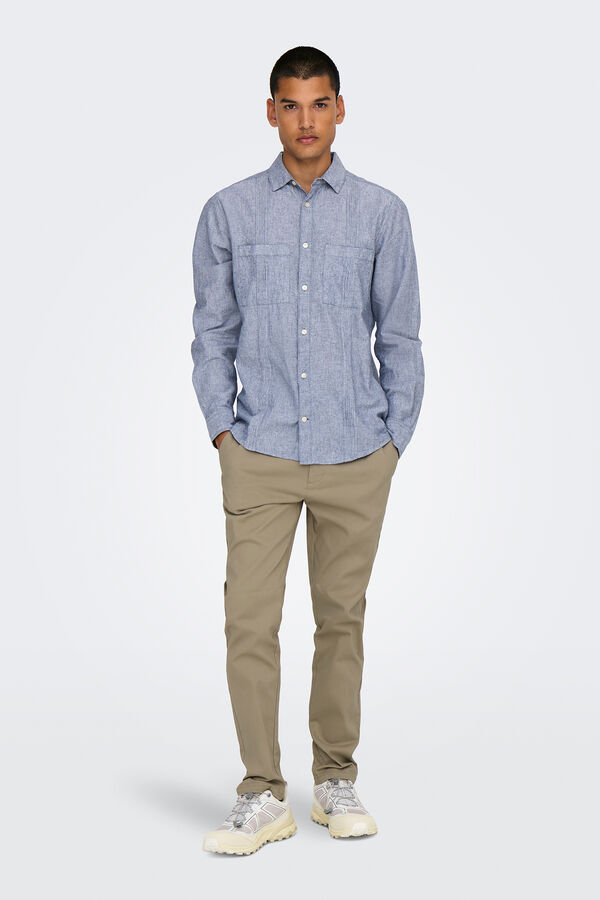 Only & Sons calças chino justas para homem. Grau