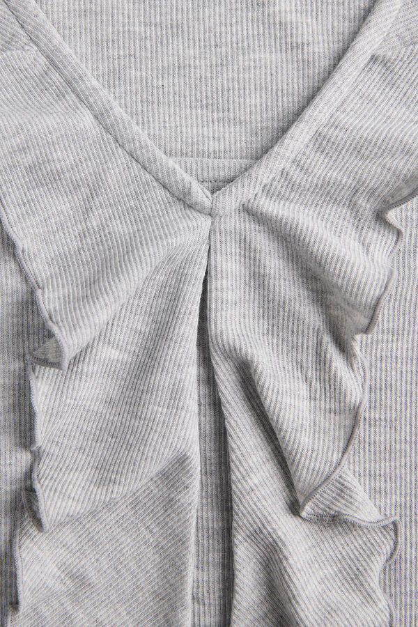 Jack & Jones Girl Asymmetric long sleeve top grey