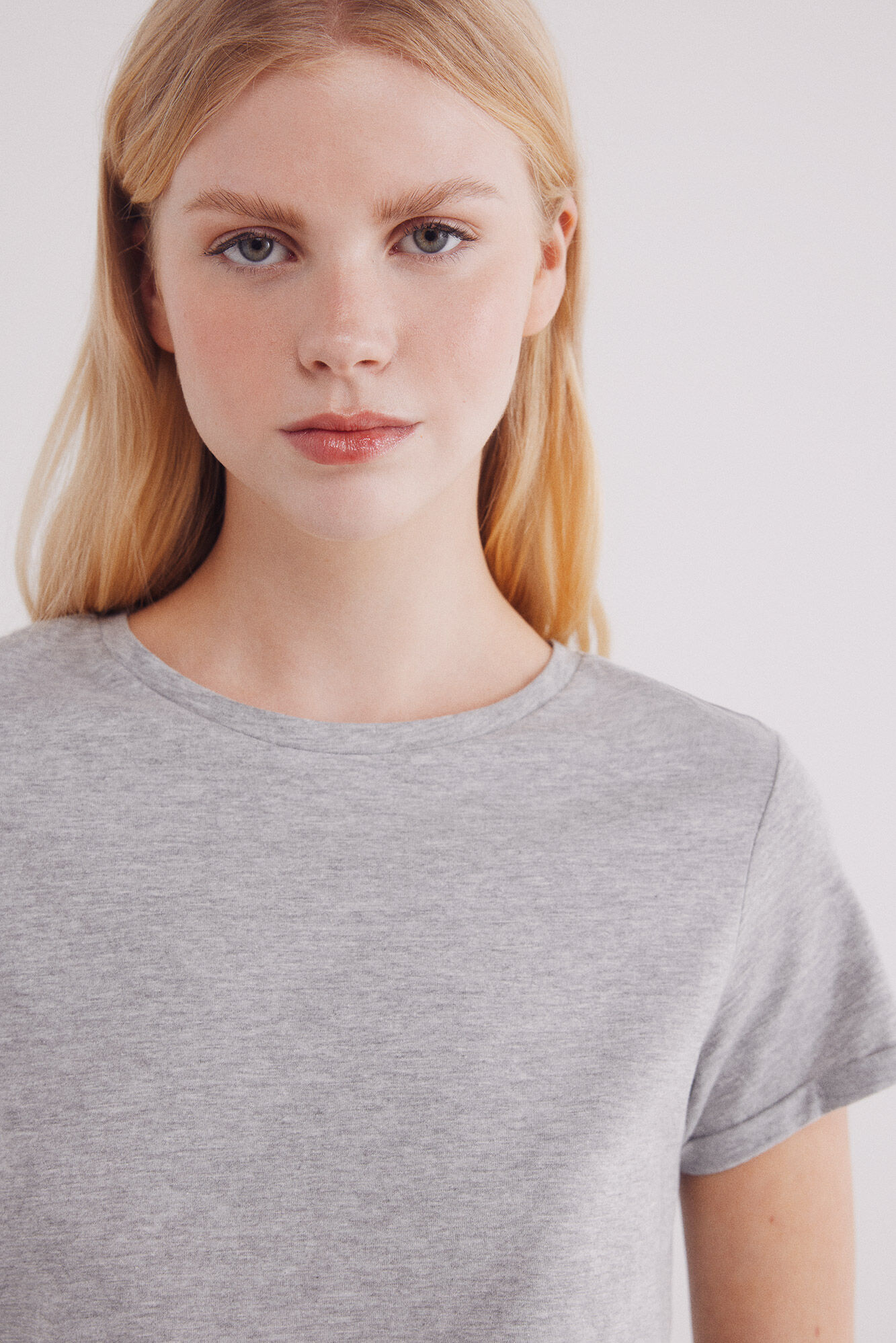 Springfield Jednostavna majica sa podvrnutim rukavima