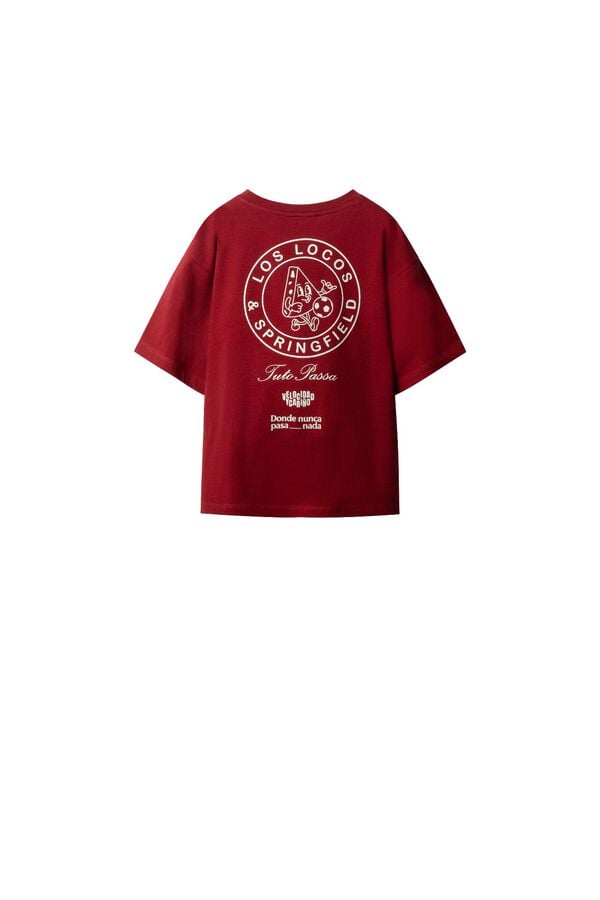 Springfield T-shirt &agrave; manches courtes "Los locos" rouge