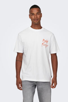Springfield Regular fit Pink Floyd T-shirt white
